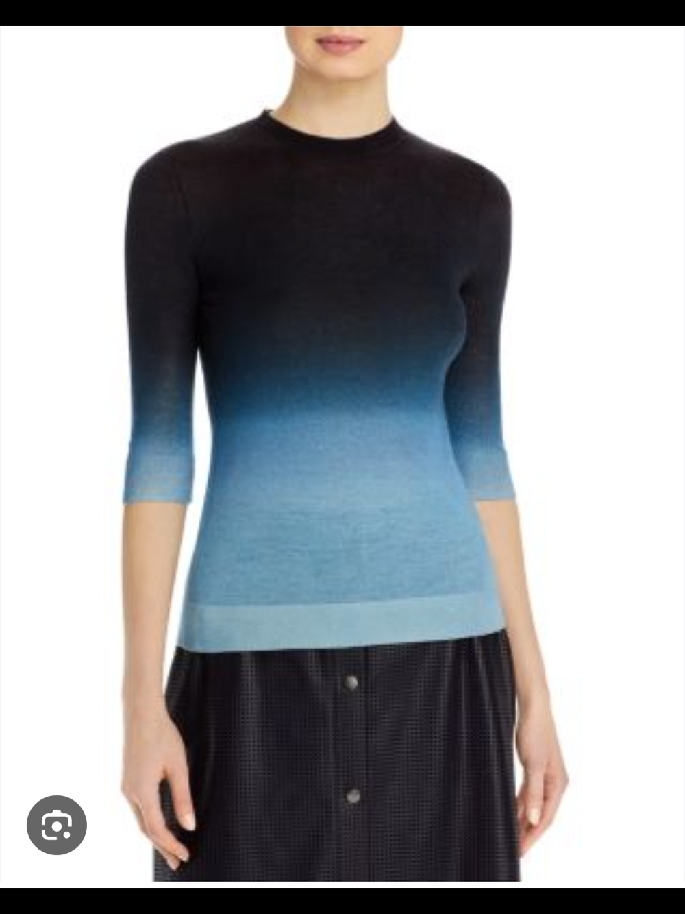BOSS Hugo Boss Feya Ombre Virgin Wool Knit Top Office Classic Designer